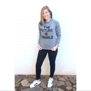 Bow & Drape Future Is Female Sweatshirt Small